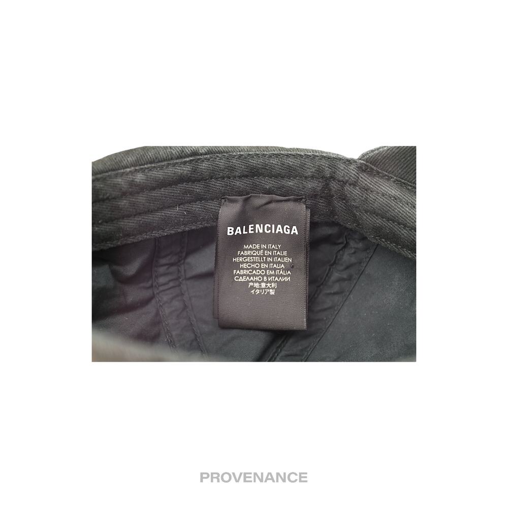 🔴 Balenciaga Embroidered Rainbow Logo Cap - Washed Black - Picture 9 of 12
